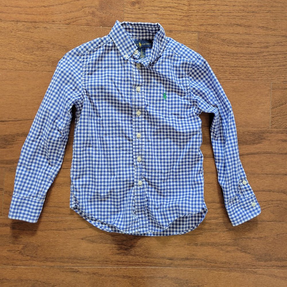 Blue Gingham Ralph Lauren Button Down - 8